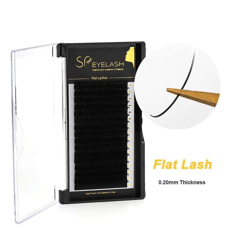 Cils plats en cachemire de 0,2 mm