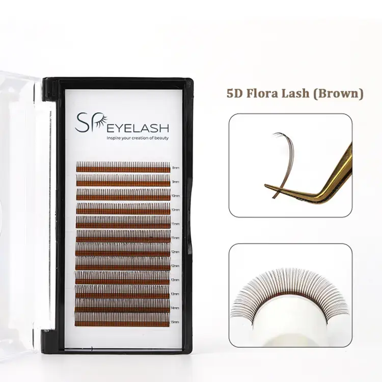 5d flore cils marron