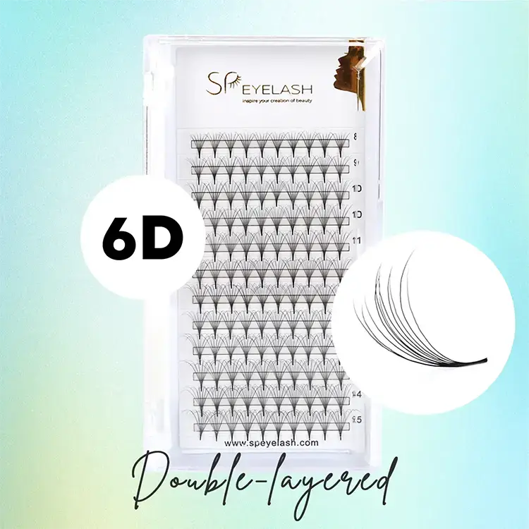 Fans de camélia double couche 6d