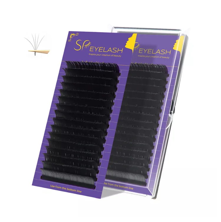 Cils de volume de ventilateur faciles
