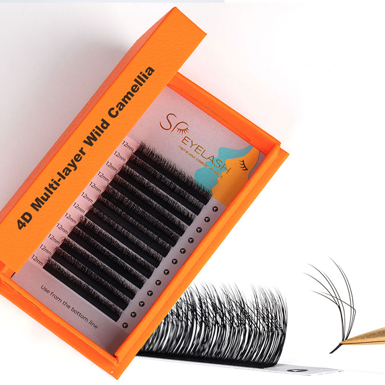 Multi-couches 4d Fluffy Camellia Wispy Lashes Extensions